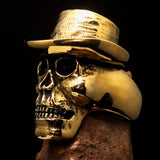 Excellent crafted Men's Cowboy Skull Ring - Solid Brass - BikeRing4u