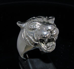 Excellent crafted Tiger Ring white CZ Eyes - Sterling Silver 925 - BikeRing4u