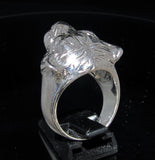 Excellent crafted Tiger Ring white CZ Eyes - Sterling Silver 925 - BikeRing4u