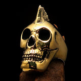 Excellent crafted Men's Punk Skull Ring Mohawk - Solid Brass - BikeRing4u