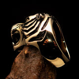 Excellent crafted Men's Animal Ring Male Tiger Antiqued - Brass - BikeRing4u