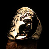 Men's Alexander the Great Tetradrachm Coin Ring - solid Brass - BikeRing4u