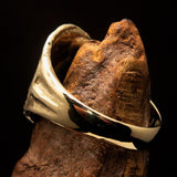 Men's Solid Brass ancient Greek Drachma Coin Ring Alexander the Great - BikeRing4u
