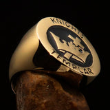 Excellent crafted Men's Black Knights Templar Ring - Solid Brass - BikeRing4u