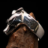 Excellent crafted Men's Jackal Ring Egyptian Anubis God of Death - Sterling Silver - BikeRing4u