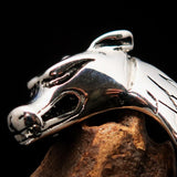 Excellent crafted Men's Jackal Ring Egyptian Anubis God of Death - Sterling Silver - BikeRing4u