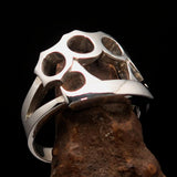 Excellent crafted Men's Biker Sterling Silver Ring Knuckle Duster - BikeRing4u