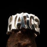 Excellent crafted One Word Hate Ring - Sterling Silver - BikeRing4u
