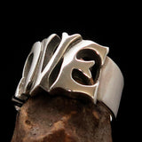 Excellent crafted One Word Love Ring - Sterling Silver - BikeRing4u