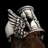 Excellent crafted Men's Medieval Ring Flying Time - Sterling Silver - BikeRing4u