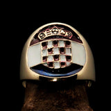 Perfectly crafted Men's National Flag Ring Croatia - solid Brass - BikeRing4u
