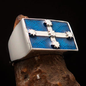 Perfectly crafted Men's Eureka Flag Ring Australian Rebel - Sterling Silver - BikeRing4u